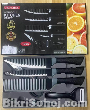 Family Kitchen Knife Set 6 In 1